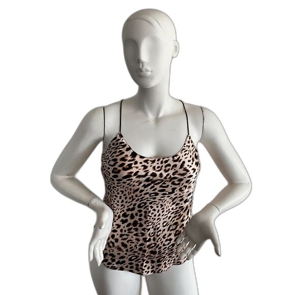 Victoria's Secret Camisole Leopard Print Racerback Satin M - Picture 3 of 9